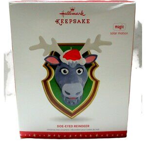 Hallmark Doe-Eyed Reindeer Solar Motion Keepsake Ornament Christmas Tree NEW